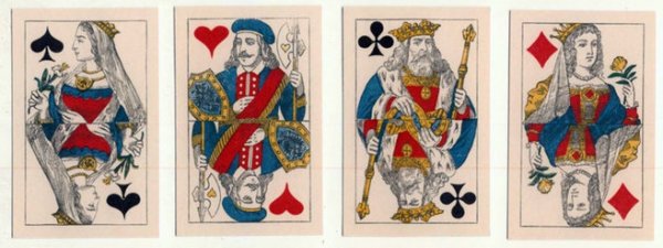Атласные игральные карты по эскизам художника Шарлеманя